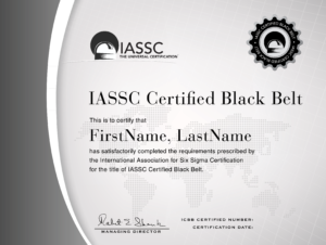 IASSC Certified Black Belt Certificate