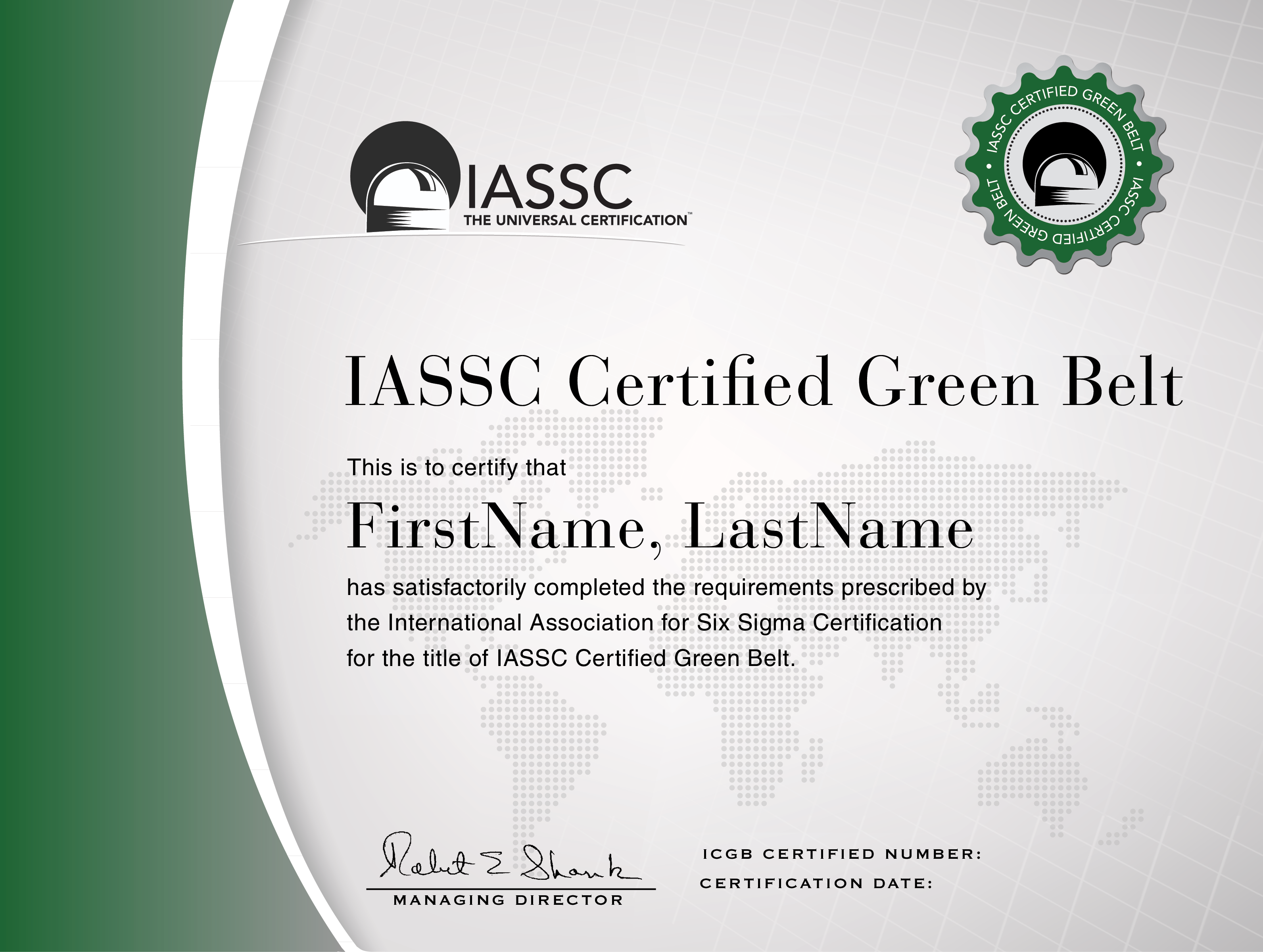 IASSC Lean Six Sigma Green Belt Certification International